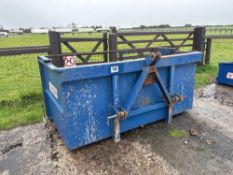 Watson heavy duty stock/bale transporter with scraper blade, linkage mounted