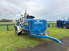 Tramspread EDPU single axle trailed slurry pump with 6 cylinder John Deere engine, Bauer slurry pump