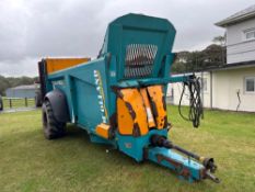2013 Rolland Rollforce 5517 17m� single axle rear discharge manure spreader with slurry door and spr