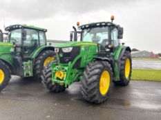 2022 John Deere 6155R AutoQuad 50kph 4wd tractor with front linkage and PTO, TLS front suspension, c