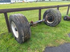 Granning 10 stud braked axle, 2m width with 385/65R22.5 wheels and tyres