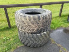 Pair BKT 560/60R22.5 tyres only