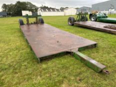 Lowloader-dropdeck 2.5m x 6.5m lowloader with single rear lowering axle on Goodyear 385/65R22.5 whee