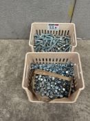 Quantity large nuts and bolts