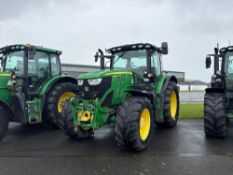 2021 John Deere 6155R AutoQuad 40kph 4wd tractor with front linkage and PTO, TLS front suspension, c