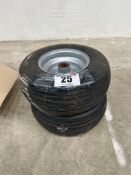 2No Massey Ferguson 16 x 6.50- 8 wheels and tyres to suit Massey Ferguson tedder