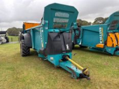 2017 Rolland Rollforce 5514 14m� single axle rear discharge manure spreader with slurry door and spr