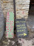 2No hedgecutting road signs