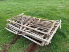 9No 6ft wooden sheep hurdles