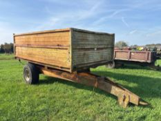 Hestair Farm 12ft single axle tipping trailer, no floor