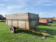 Bamford single axle wooden sided tipping trailer with greedy boards