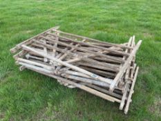 9No 6ft wooden sheep hurdles