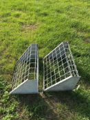 2No metal hurdle hay racks