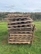 Quantity wooden sheep hurdles