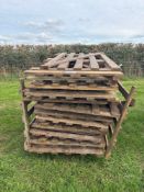 Quantity wooden sheep hurdles