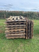 Quantity wooden sheep hurdles