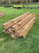 7No wooden feed troughs