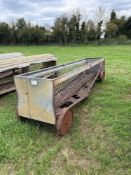 1No sheep hay rack on wheels