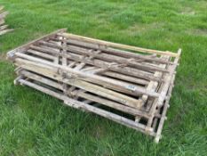 10No 6ft wooden sheep hurdles