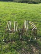 2No metal hurdle hay racks