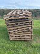 Quantity wooden sheep hurdles