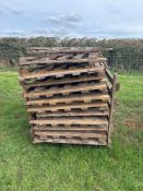 Quantity wooden sheep hurdles
