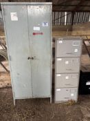 1No metal cabinet and filling cabinet