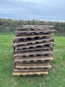 Quantity wooden sheep hurdles