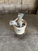 Quantity nuts, bolts, grinder discs and workshop parts.