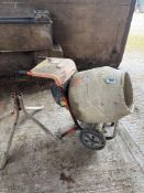 Belle Minimix 150 electric concrete mixer with stand, single phase