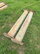 2No 6ft metal feed troughs