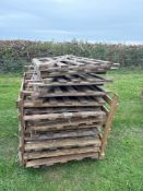 Quantity wooden sheep hurdles