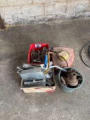 Quantity spanners, bolts, hose pipe and workshop spares