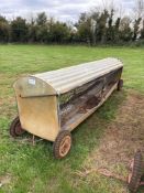 1No sheep hay rack on wheels