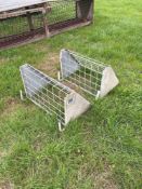 2No metal hurdle hay racks