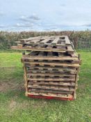 Quantity wooden sheep hurdles
