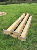 5No 9ft metal feed troughs