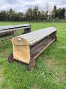 1No sheep hay rack on wheels