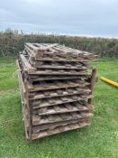 Quantity wooden sheep hurdles