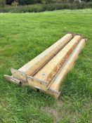 5No 9ft metal feed troughs