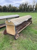 1No sheep hay rack on wheels
