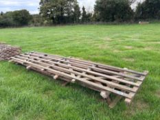 6No wooden sheep hurdles