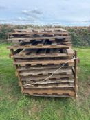 Quantity wooden sheep hurdles