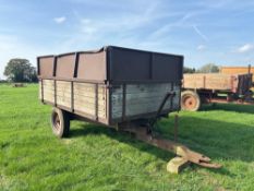 WM ball & Son 9ft single axle tipping trailer with greedy boards