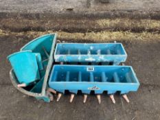 4No calf feeders