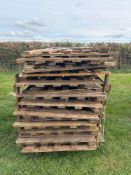 Quantity wooden sheep hurdles