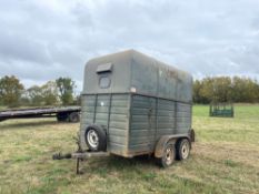 Rice twin axle double horse trailer with front jockey door