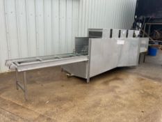 Hermeler twin tank crate washer, 3 phase