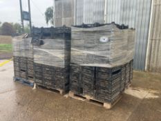 Quantity black plastic crates 80cm x 18cm x 39cm