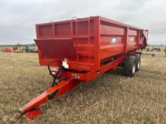 2001 AS Marston Fen 12t twin axle root trailer, sprung drawbar, hydraulic tailgate and grain chute o